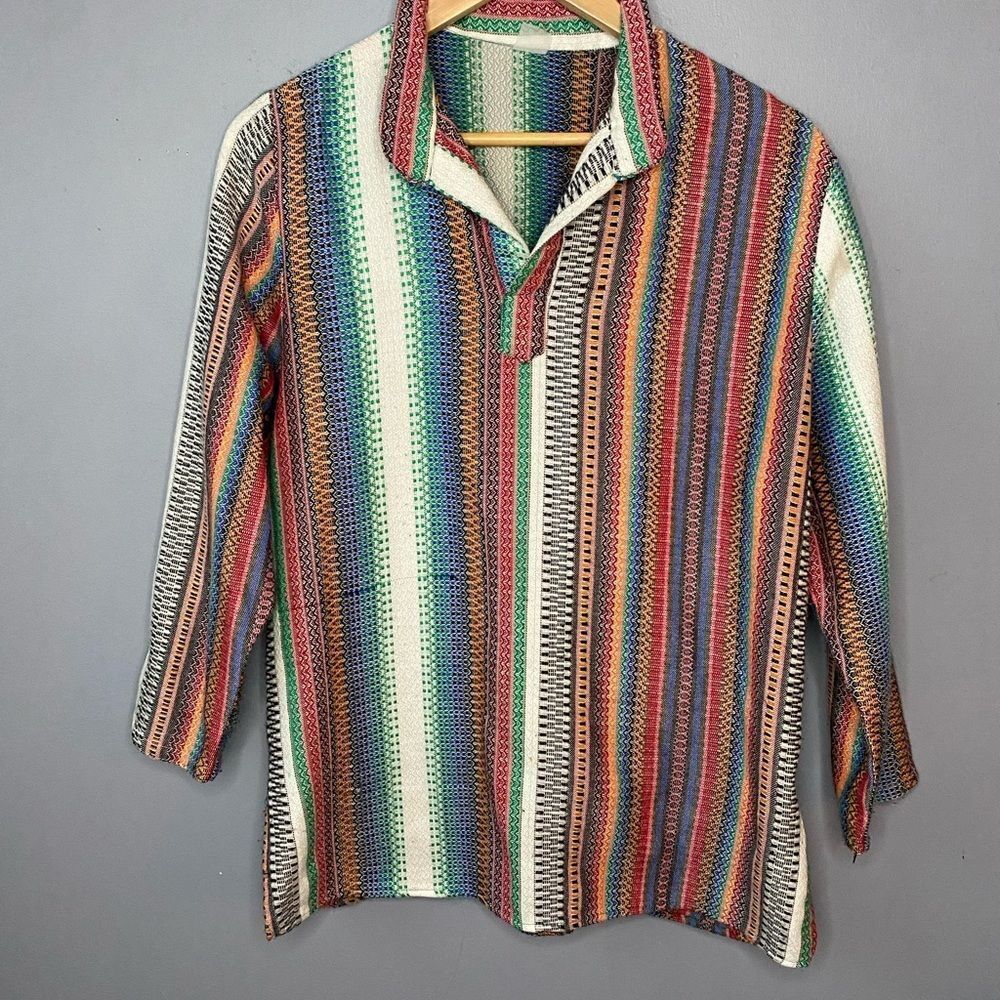 Multi Color Long Sleeve Tunic - Picture 4 of 4
